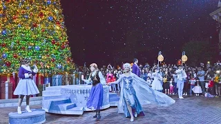 Tree Lighting Ceremony by Elsa and Anna Hongkong Disneyland