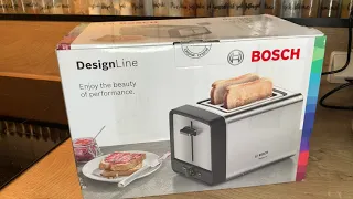Ersteindruck: Bosch TAT5P420DE DesignLine Kompakt-Toaster, Edelstahl