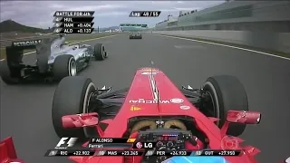 Battle Lewis Hamilton vs Fernando Alonso (South Korea, 2013)