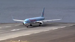 Decolagem no Aeroporto da Madeira Thomson Boring757-200