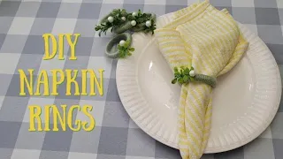 DIY Napkin Rings || How To Make Napkin Rings || Easy Craft