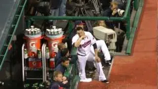 Final Game of 2012 Season as the Cleveland Indians are in the dugout at Progressive Field