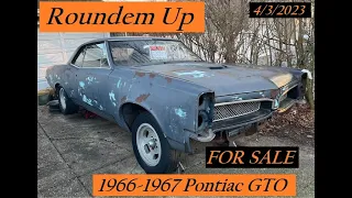 April 2023 FOR SALE 33 different 1966 1967 Pontiac GTO's