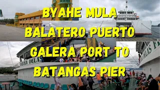 Byahe mula Balatero puerto Galera Port to Batangas Pier