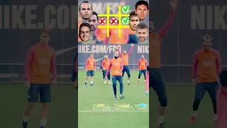 Messi Neymar Piqué vs Iniesta Sergio Denis : Tictactoe Challenge😂💪🏻 #football #messi #neymar #shorts