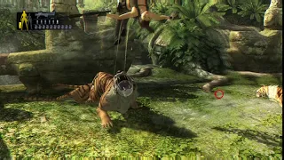 Tomb Raider Underworld - Lara Croft killing tiger headshot