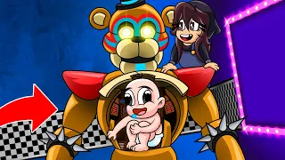 BEBE NOOB ENTRO DENTRO DE GLAMROCK FREDDY 👶 BEBE NOOB FNAF SECURITY BREACH EN MINECRAFT TROLL