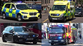 Police, Fire + Ambulance - London Emergency Services responding [Compilation]