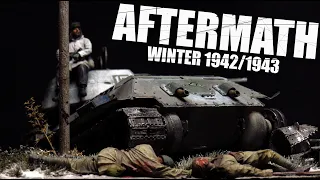 T-34/76 Diorama   "Aftermath"   Winter 1942/1943 (Dragon 1/35)