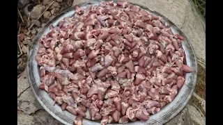 1000 CHICKEN HEARTS Prepared by My DADDY ARUMUGAM / Village food factory