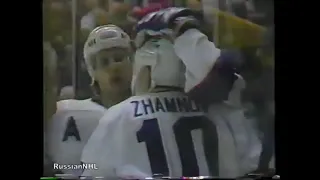 Alexei Zhamnov assists on Teemu Selanne goal #75 of rookie season (8 apr 1993)