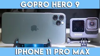 Gopro Hero 9 vs iPhone 11 Pro Max NIGHT Photos Comparison - The Obvious Winner