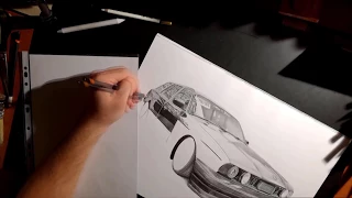 BMW E34 Touring Speed Drawing