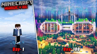 I Survived 100 Days In Ocean Only World In Minecraft Hardcore | Minecraft 100 days Hindi.