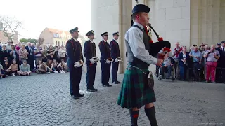 The Last Post ceremony at Menin Gate, Ypres, Belgium, 18 April 2018