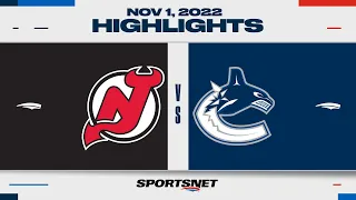 NHL Highlights | Devils vs. Canucks - November 1, 2022