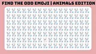 FIND THE ODD EMOJI | ANIMALS EDITION 🐶🐹🐥| EMOJI QUIZ | TEST YOUR OBSERVATION SKILLS