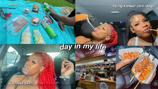 VLOG: DAY IN MY LIFE ( picnic/smoke sesh/trying Korean corn dogs etc)💕 | annasimone