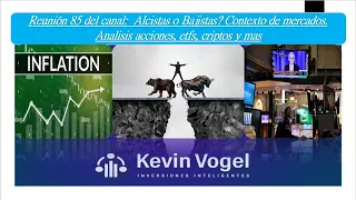 Reunión 85 del canal:  Alcistas o Bajistas? Contexto de mercados. Analisis acciones, etfs, y mas