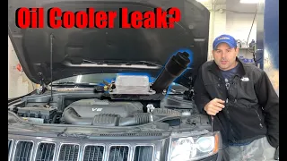 How to replace oil cooler / Oil filter housing? Oil Leak. 2015 Jeep Grand Cherokee Pentastar 3.6L