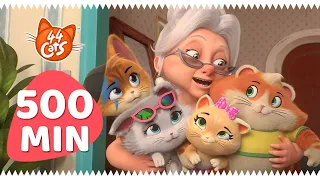44 Cats | 500 MINUTES with the Buffycats and Granny Pina - Discover all the funniest moments 👍😺
