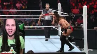 WWE Raw 2/22/16 Lucha Dragons Neville vs NEW DAY