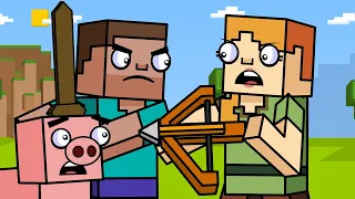 STEVE VS ALEX | Minecraft Animation (Block Squad)