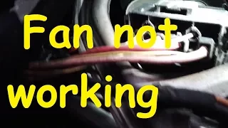 Renault Megane Fan not working / Renault Heater Blower Problem