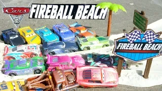 Disney Cars 3 Fireball Beach Racers IRL Racetrack Let's Race in the Mud!