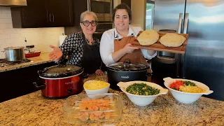 Using Freezer Meals to Pull together a LARGE Family Dinner!