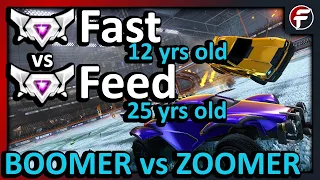 Fast (12 yrs) vs Feed (25 yrs) | BOOMER vs ZOOMER | Top 50 Rocket League 1v1 Showmatch