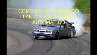 SALIR QUEMANDO LLANTAS de un carro automatico, derrapar, quemando neumáticos