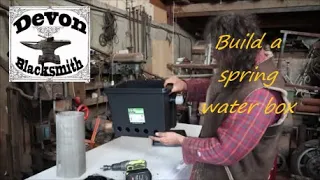 WATER BOX build and install ,water box for spring or stream water collection