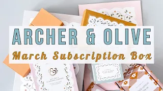 Archer & Olive March 2023 Subscription Box Unboxing & Review - Bullet Journal & Planner Supplies!