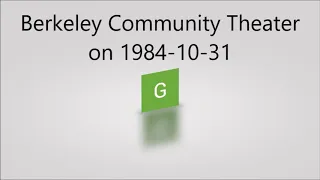 Berkeley Community Theater on 1984 10 31