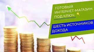 Готовый интернет-магазин под ключ! Шесть источников дохода!