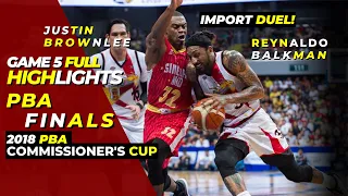 IMPORT DUEL! | Justin Brownlee vs Reynaldo Balkman | GM 5 Finals 2018 |  PBA Throwback #pba