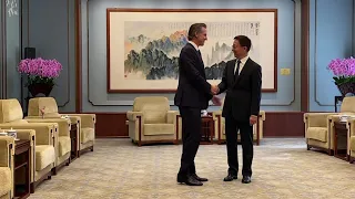 California Governor Newsom meets senior Chinese officials for talks in Beijing