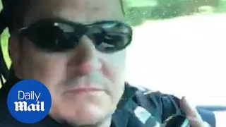 Retiring cop is surprised by his son on his final radio call