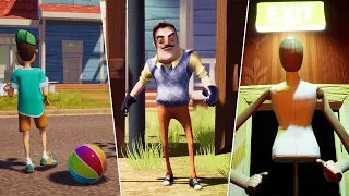 All Hello Neighbor Cutscenes in Old Style