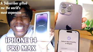 MY £2k iPHONE 14 PRO MAX GIFT FROM A MYSTERIOUS SUBSCRIBER | setting it up