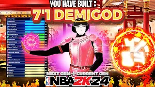 THIS 7'1 REBIRTH DEMIGOD IS THE BEST BUILD ON NBA 2K24 NEXT GEN + CURRENT GEN! BEST BUILD NBA 2K24!