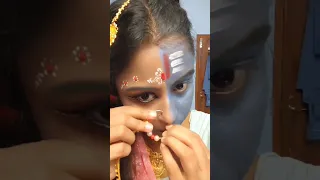 🙏 Lord Shiva & Parvati Mata makeup tutorial 🌸 mahadev ll ardhanariswar #shorts #makeup #mahadev