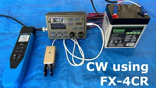 CW using FX-4CR and Slidewinder DX antenna