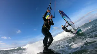 Wave Kitesurfing Havstokken Denmark. 3 camera setup with GoPro Hero 9 Max Lens Mod 2K