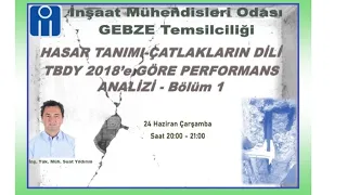 Hasar tanımı Çatlakların Dili - TBDY 2018'e göre Performans Analizi Bölüm-1