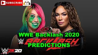 WWE Backlash 2020 Raw Women's Championship Asuka vs  Nia Jax Predictions WWE 2K20