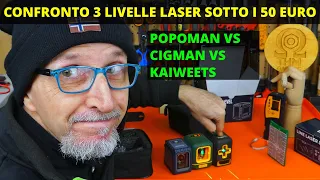 Migliore livella laser economica sotto i 50 euro (o poco più) Kaiweets, Cigman, Popoman. Chi vince?