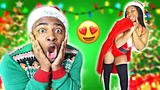 HUSBAND RATES MY PREGNANCY CHRISTMAS COSTUMES 😍 | VLOGMAS DAY 9