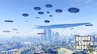 هجوم المخلوقات الفضائية على مدينة لوس سانتوس في جي تي أي 5 | GTA V Alien Invasion Mod